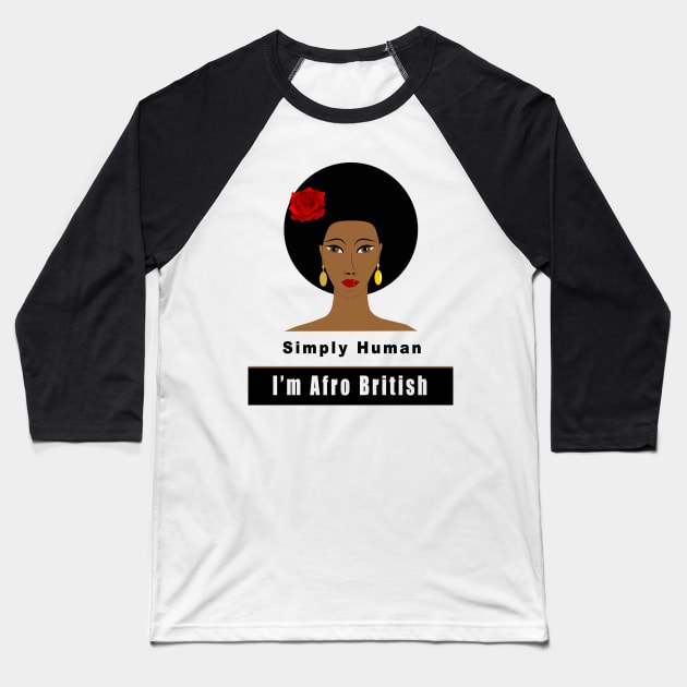 I'm Afro British Baseball T-Shirt by Obehiclothes